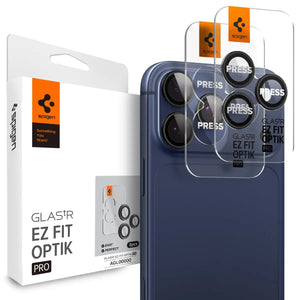 [2 Pack] iPhone 17 Pro Max / 17 Pro / 16 Pro Max / 16 Pro / 15 Pro Max / 15 Pro / 14 Pro Max / 14 Pro Camera Lens Protector EZ Fit Optik Pro