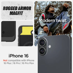 iPhone 16 Case Rugged Armor Magfit